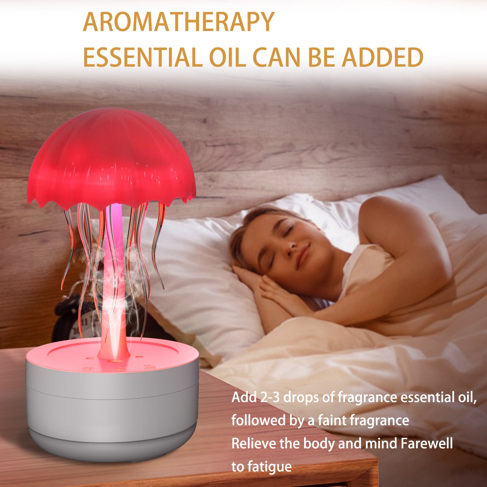 New Creative Jellyfish Humidifier Ultrasonic Essential Oil Diffuser Colorful Night Light Atomizer