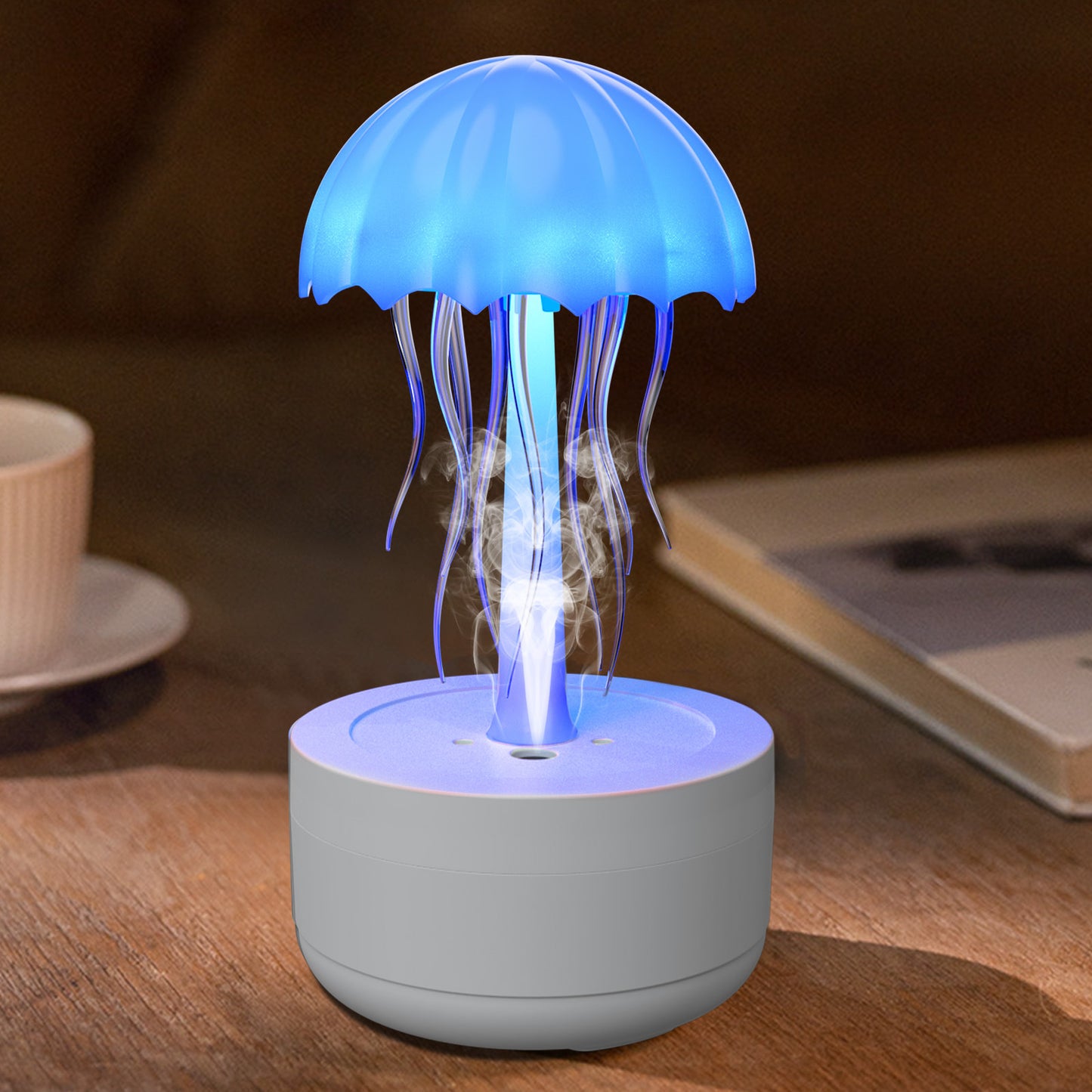 New Creative Jellyfish Humidifier Ultrasonic Essential Oil Diffuser Colorful Night Light Atomizer