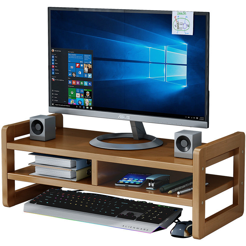 Computer Elevating Rack Desktop Monitor Pad High Base Office Desktop Nanmu Bamboo Display Storage Rack